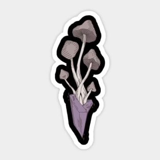 Crystal Mushrooms Sticker